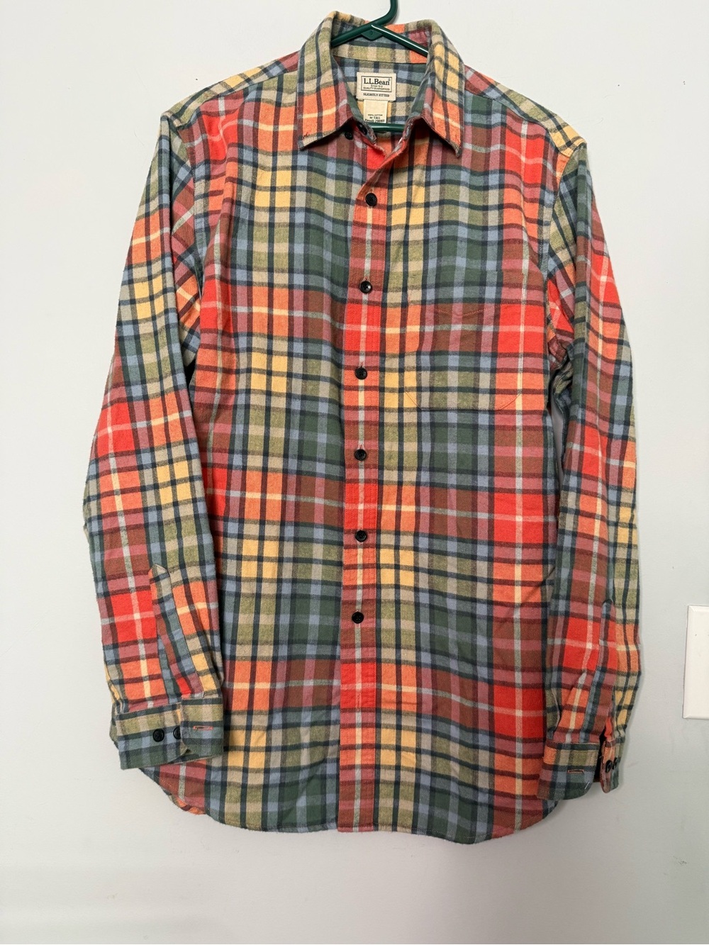 L.L. Bean Men’s Plaid Button-Up Shirt beautiful fall colors